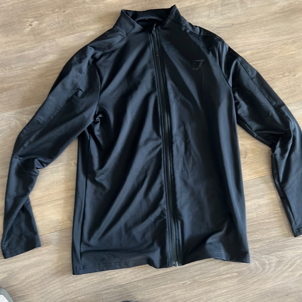 Gymshark Black fitted zip up